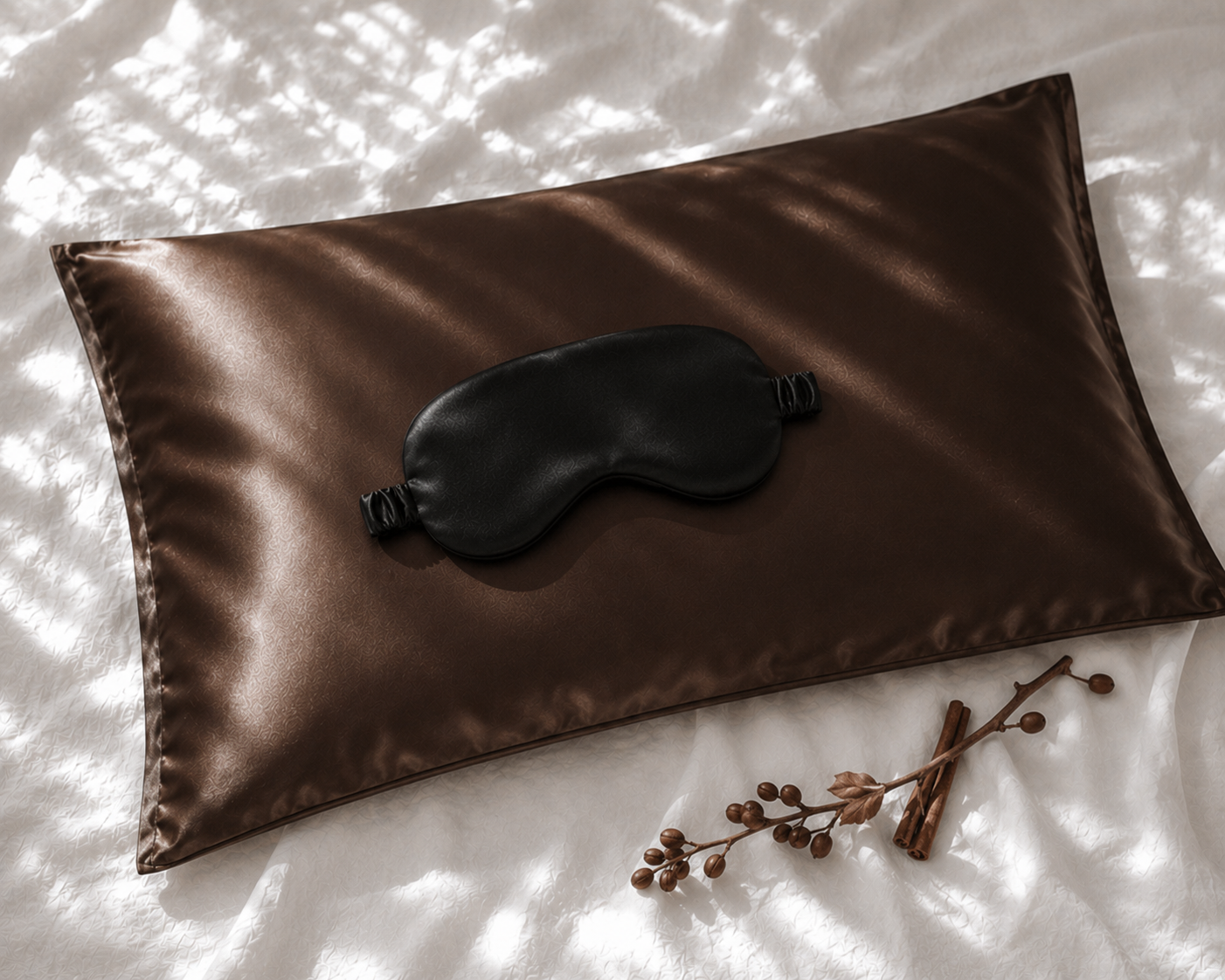 Veillora Silk Sleep Bundle | Pillowcase, Mask & Bonnet Set