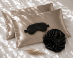 Veillora Silk Sleep Bundle | Pillowcase, Mask & Bonnet Set