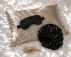 Veillora Silk Sleep Bundle | Pillowcase, Mask & Bonnet Set